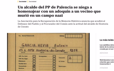 Un alcalde del PP de Palencia se niega a homenajear con un adoquín a un vecino que murió en un campo nazi – CADENA SER